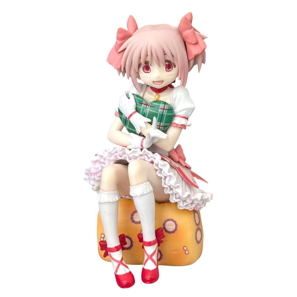 15СМ Аниме Фигурка Puella Magi Madoka Magica Сидячая Поза Мадока Фигурка Действия Волшебная Девочка Модель Декор Статуэтка Куклы Игрушки Подарок