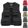 Мужской жилет Рабочая одежда Жилет с несколькими карманами Жилет для активного отдыха