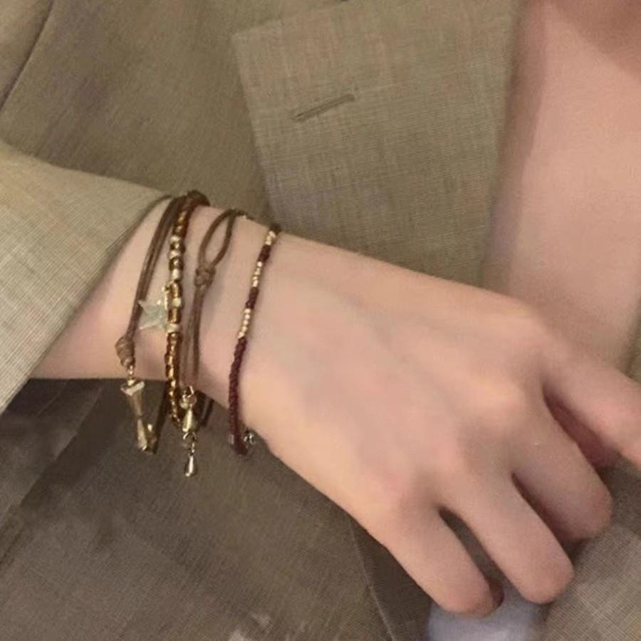 Vintage Luxury Chic Womens Beaded Bracelet With Crystal And Elements Star