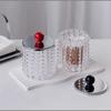 European Style Bead Dot Glass Jar Bedroom Desktop Jewelry Cosmetics Cotton Swab Box Home Multifunctional Candy Nuts Storage Jar