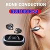 NEW Bone Conduction Earphone Bluetooth 5.2 Ear Clip On Ear Earring Wireless Headphones Sports Headsets Ear Hook with Mic
