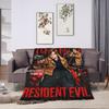 Resident Evil Leon Kennedy Plush Blanket Girls Boys  Flannel Throw Blanket For Living Room Soft Quality Bedspread Gift Idea