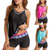 Women's Two Piece Swimsuits Swimming Wear Sports Tank Tops Boyshorts  Set