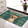 1Pcs Puppy Dog Pattern Floor Mat Modern Kitchen Polyester Rug Non-Slip Colorful Indoor Carpet, For Home Bathroom Bedroom Living Room Decor