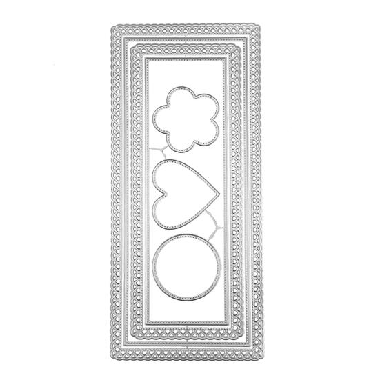 Cutter Mold, with Flower Heart Circle Hollow Pattern Cutting Dies, Manual Die-Cutting Machines Embellishment Patch, for DIY Crafts