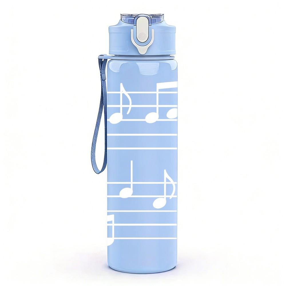 1PC Minimalist Line Art Sketch Print 750ml Color Plastic Sports Water Bottle Leakproof Flip Straw Lid Suitable for Sports Office Home Use