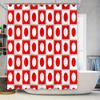 Современная красно-белая шторка для душа из полиэстеровой ткани, водонепроницаемая, для украшения дома, декор ванной комнаты, настраиваемый размер: 180см