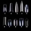 500pcs Coffin Fake Nail Tips Clear Natural Tips Full Cover False Acrylic Stiletto Ballerina Nails Press On Nail