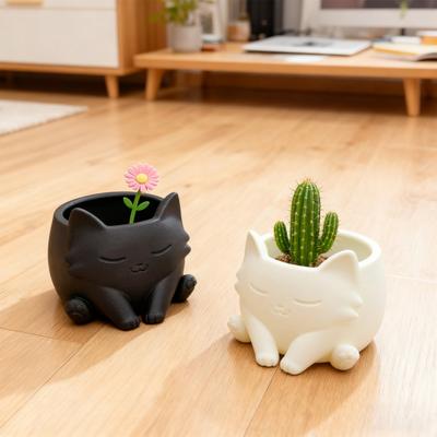 3D-печатный горшок-кашпо для кошек, для дома, балкона, сада, для суккулентов, трав, цветов