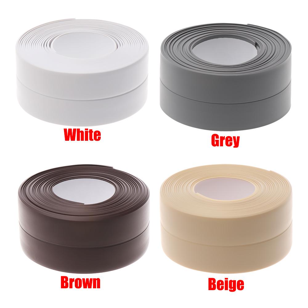 3.2m Self Adhesive Toilet Bathroom Sink Edge Wall Corner Seal Tape Sealing Strip