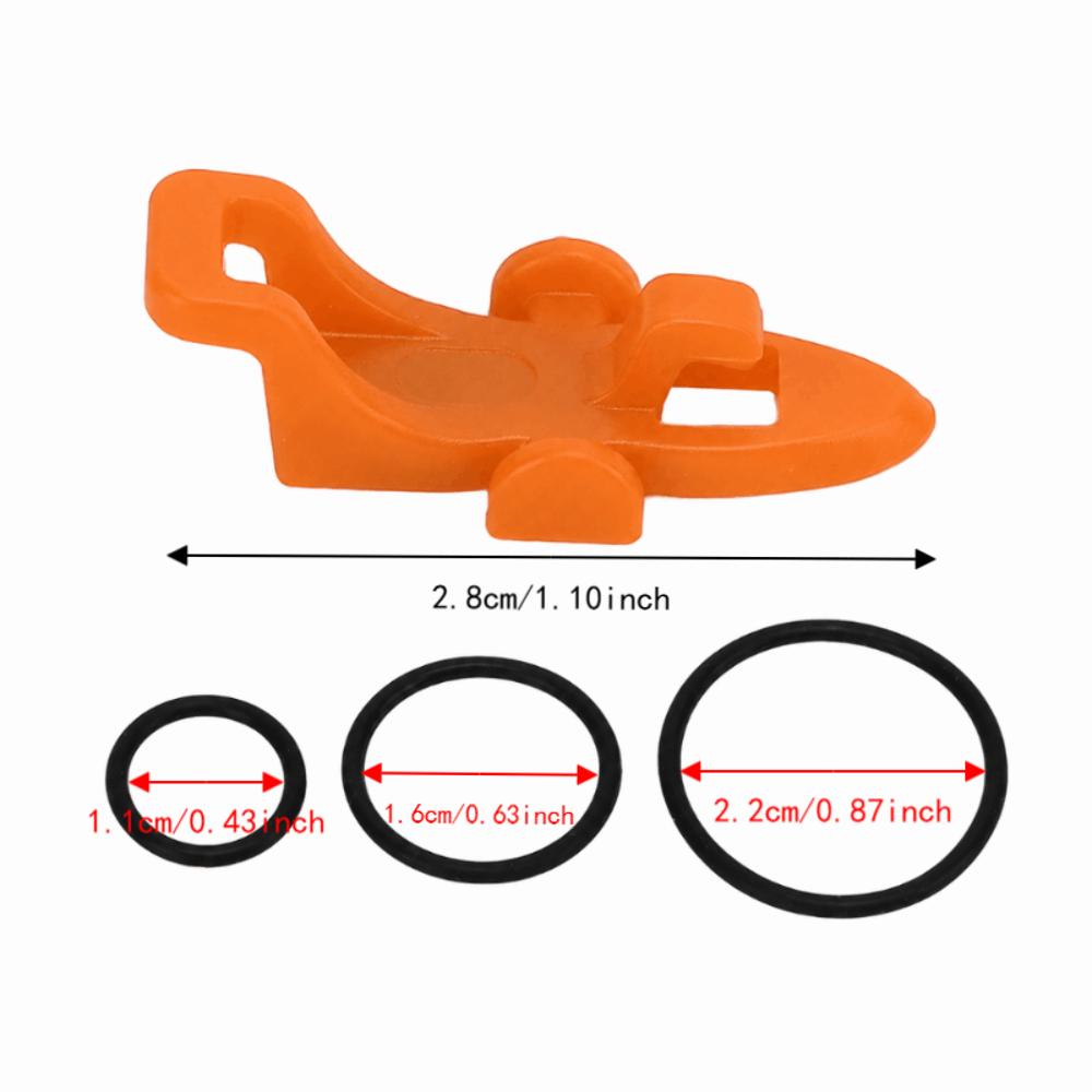 20PCS 28mm Fishing Hook Holder with 3 Size Rubber Rings Fishing Rod Hook Holder For Outdoor Fishing