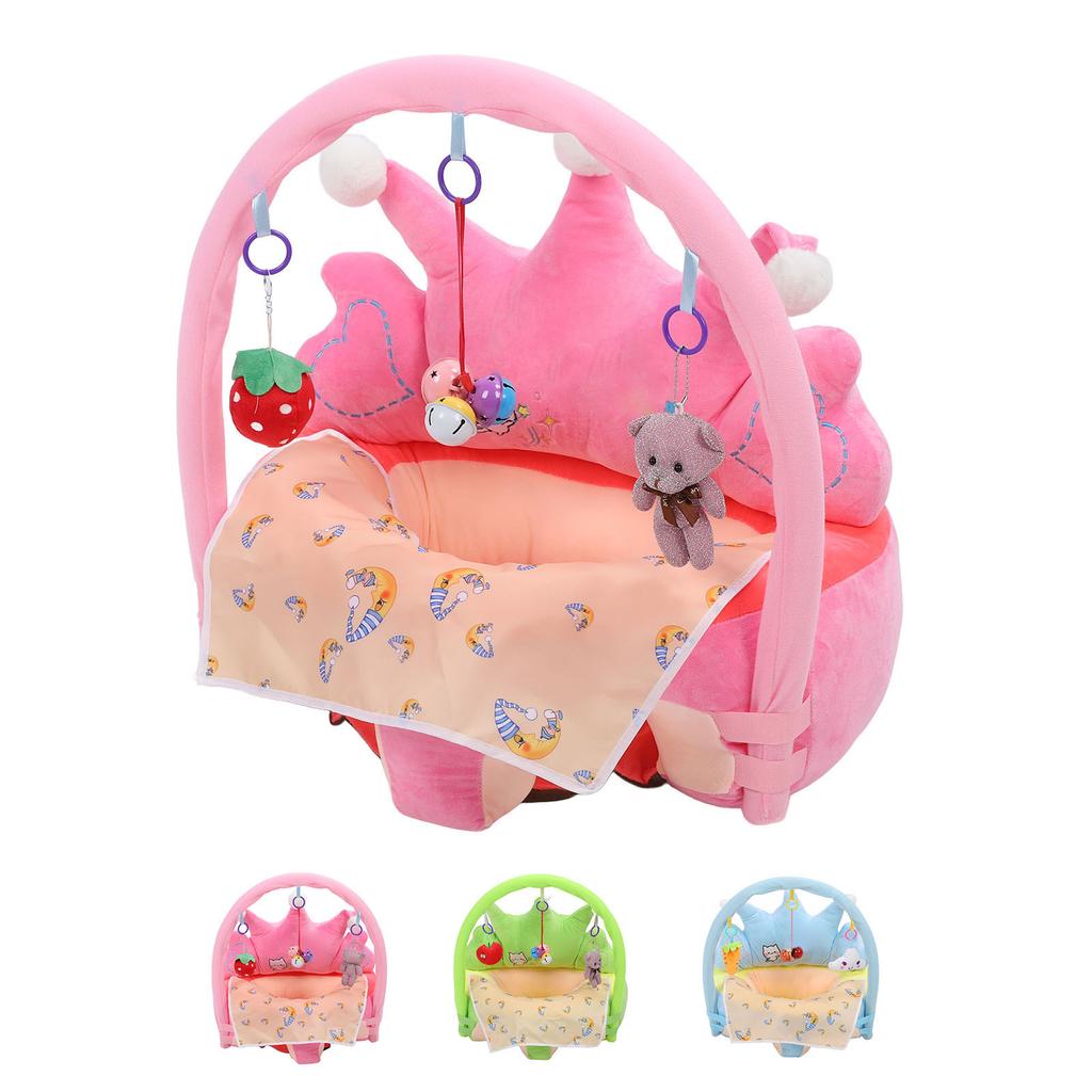 Мягкое детское сиденье в форме короны, поддерживающее сидячее положение, удобное кресло для обучения сидению, плюшевое кресло для малышей