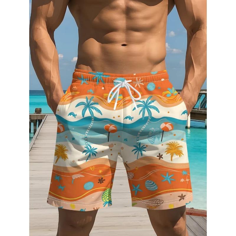 Cocoanut Trees 3D Printed Beach Shorts Palm Tree Graphic Board Shorts for Summer Harajuku Hawaiian Cool Swimming Trunks