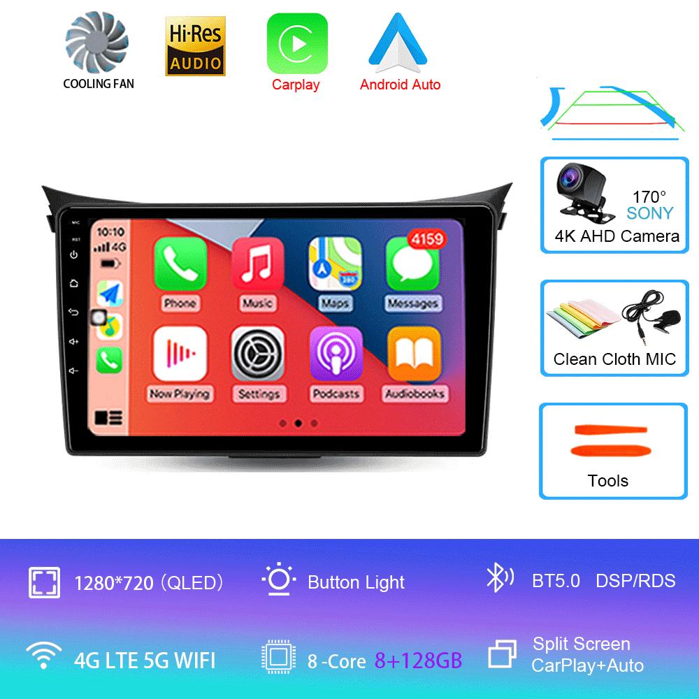 Автомагнитола Android 14 Мультимедийный плеер для Hyundai I30 Elantra 2012 2013 2014 2015 2016 Carplay Auto GPS Навигация Стерео