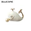 Blucome Quality Copper Cute Little Dolphin Sahpe Brooches for Women Girls Daily Suit Hijiab Pins