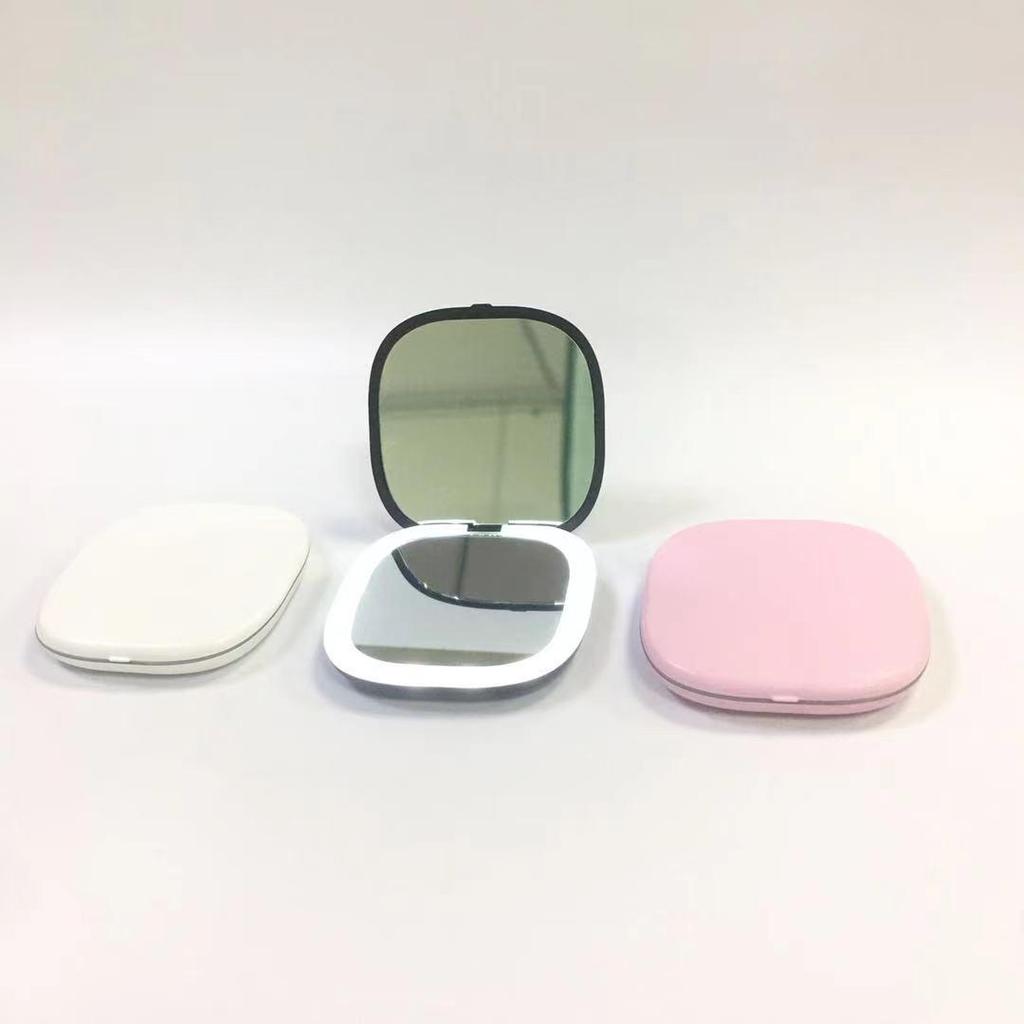LED Light Portable Folding Mirror, Magnifying Handheld Compact, Internet-Famous Model