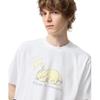 Uniqlo X Pokemon Сотрудничество SS25 Узор Пикачу Принт с буквами Круглый вырез Повседневная футболка с коротким рукавом Мужские Топы Белый 474426-00