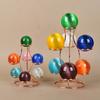  Ball  Eggs Quartz Stand Metal Sphere Holder Multi-Colors  Ball Display Base Can Be Placed Seven Balls