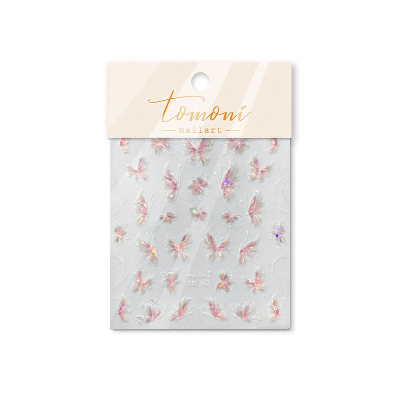 Наклейка для ногтей в форме бабочки Авроры, клей для улучшения реалистичности, стереоскопический маникюрный салон своими руками