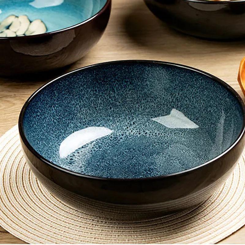 Large Bowl of Soup Bowl Noodle Bowl Nordic Creative Household Tableware Ceramic Bowl Large Rice Bowl Soup Pot