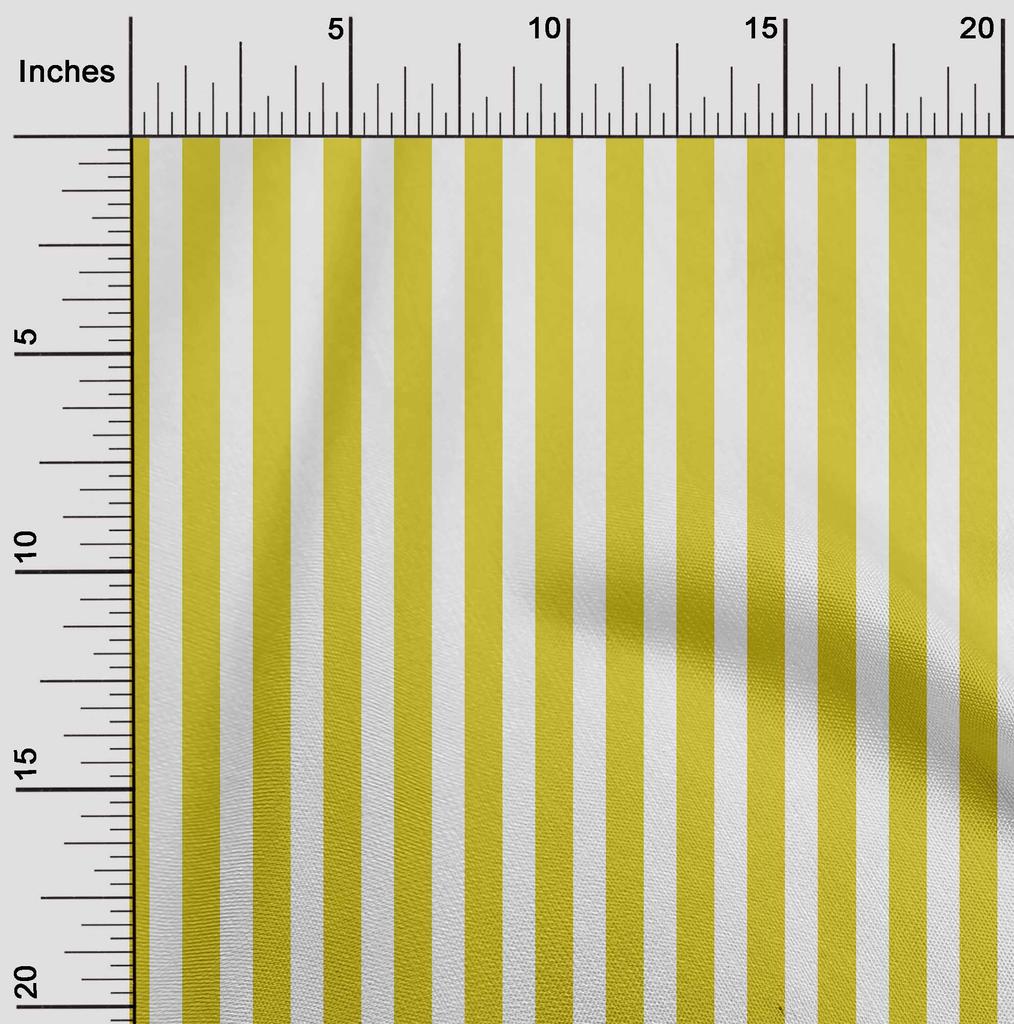 oneOone Cotton Flex Yellow Fabric Stripes Sewing Fabric By The Yard Printed Diy Clothing Sewing Supplies 40 Inch