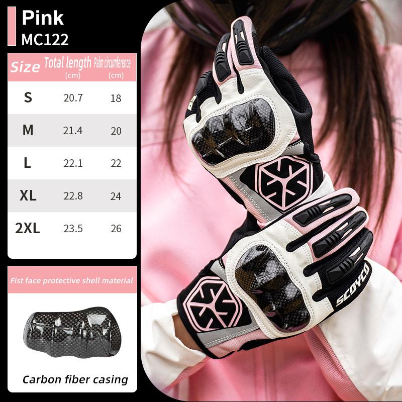 SCOYCO Motorcycle Gloves Men Women Summer Breathable Anti-fall Luva Motocross Riding Gloves Waterproof Moto Touch Screen Guantes
