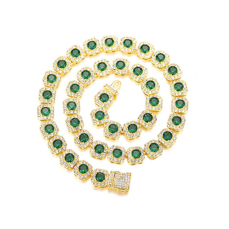 Ожерелье из сахарной цепочки в стиле хип-хоп, высококачественный дизайн, чувство 11 мм, циркониевое ожерелье из сахарной цепочки, кубинская цепочка