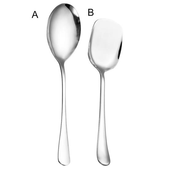 Big Spoon Long Handle Comfortable Grip Ladling Stainless Steel Buffet Dinner Large Size Serving Spoon