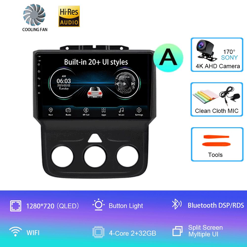 Android 14 автомобильное радио для T Dodge Ram 1500 2500 3500 2013-2018 мультимедийный стерео видеоплеер WiFi 4G Carplay Auto GPS навигация