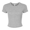 Womens/Ladies Heather Micro-Rib Crop Top
