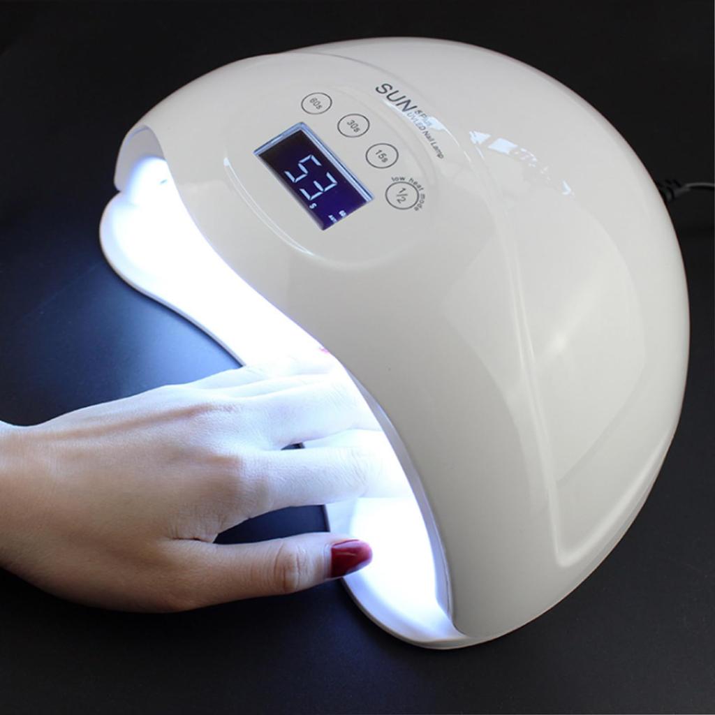Светодиодная лампа для сушки ногтей, автоматическая, 48 Вт, двойная лампа, быстрая настройка таймера, гелевые ногти, светодиодная УФ-лампа для ногтей, совместимая со всеми японскими лаками для ногтей, для обеих рук