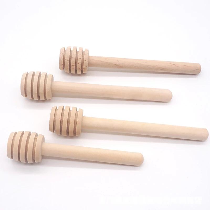 8/10/16Cm Long Handle Wood Honey Spoon Mixing Sticks Dipper Honey Extractor For Honey Jar Coffee Supplies Kitchen Tools