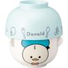 Disney Donald Duck Yululun Yururun Soup and Rice Bowl Set, Approximately 10 X 6cm Diameter, Blue, Made In Japan, Donald Duck Merchandise, Birthday Gif