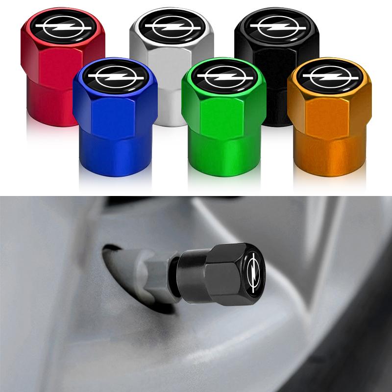 4Pcs Car Aluminium Alloy Tire Cap Valve Cover Accessories For Opel Astra j Insignia Astra g Corsa Zafira b Mokka Vivaro Meriva PF5