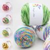 45 г/моток пряжа для шарфа для взрослых, разноцветная сегментная окраска, 8 нитей, хлопковая пряжа, детский свитер своими руками