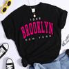 2024 New Summer Women T Shirt 1898 Brooklyn New York Print Short Sleeve T-Shirts Warm Casual Streetwear Hip Hop Y2k Clothes Tops Unisex