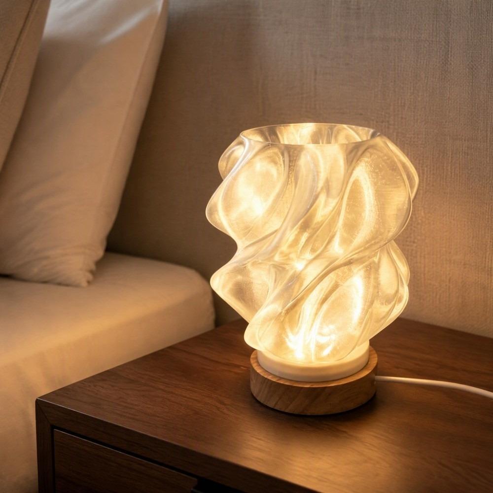 USB LED Floor Lamps Wave Shape Night Light Minimalist Table Lamp Living Room