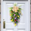 Spring Tulip Upside Down Tree Wreath Simulation Flower Romantic Wedding Scene Arrangement Window Decorations