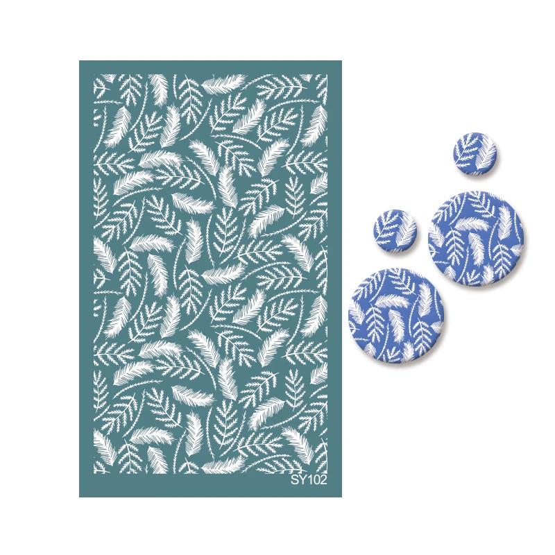 Инструменты для полимерной глины Шелкотрафаретные трафареты Растение Цветок Лист Печать Глина Сетка Трафарет Изготовление Украшений Серьги Декоративный Шаблон