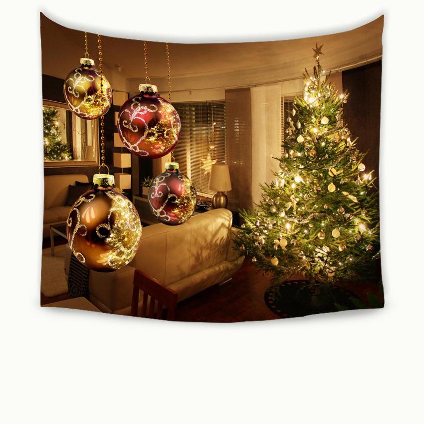Christmas Tree Decoration Tapestry Wall Hanging Boho Hippie Cloth Fabric Large Tapestry Aesthetic Decorative Home Room Decor