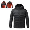 New Four-Zone Heated Cotton Jacket with Hood, Outdoor Unisex Warm Electric Jacket