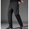 Мужские зимние теплые повседневные свободные толстые брюки большого размера с завязками для бега, спортивные брюки, водонепроницаемые толстые кашемировые брюки для активного отдыха