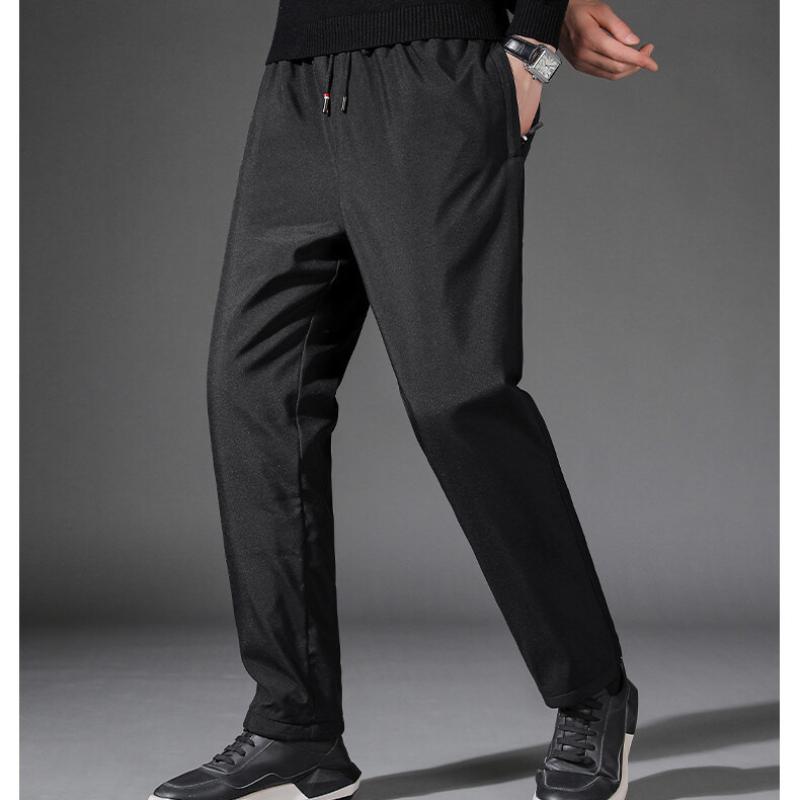 Мужские зимние теплые повседневные свободные толстые брюки большого размера с завязками для бега, спортивные брюки, водонепроницаемые толстые кашемировые брюки для активного отдыха