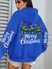 Merry Christmas Bow Tree Pattern Women'S Hoodie Casual Hoodie Autumn Hooded Sweater