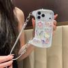 Cute 3D Kitten Shoulder Phone Case for iPhone 12-17 Series — Stylish Crossbody Purse Design with Adjustable Strap