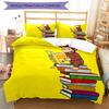3pcs Curious George1 pattern bedding set duvet cover set includes duvet cover &pillowcases, perfect all season bedroom decoration & gift