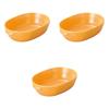 Набор из 3 янтарных форм для запекания с ручками x x 4 Керамическая форма для запекания Setomonohonpo [16 10,7 см]