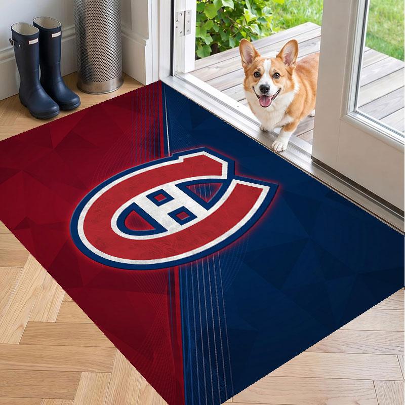 Soft Floor Carpet Montreal Canadiens Pattern Area Rug Decorative Mat For Home Room Decoration