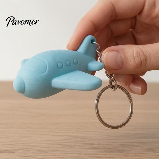Однотонный Плоский Брелок для Ключей 3D Печатный Брелок-Самолет, Матовый Декоративный Кольцо-Брелок для Автомобиля, Подвеска-Брелок для Рюкзаков Сумки Украшение
