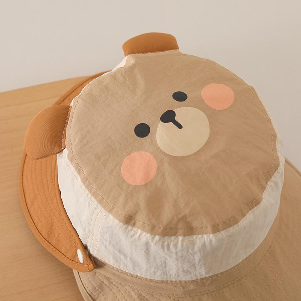 Хлопковая детская шляпа от солнца Мультяшная шляпа-ведро с кроликом Милая кепка с козырьком Детская